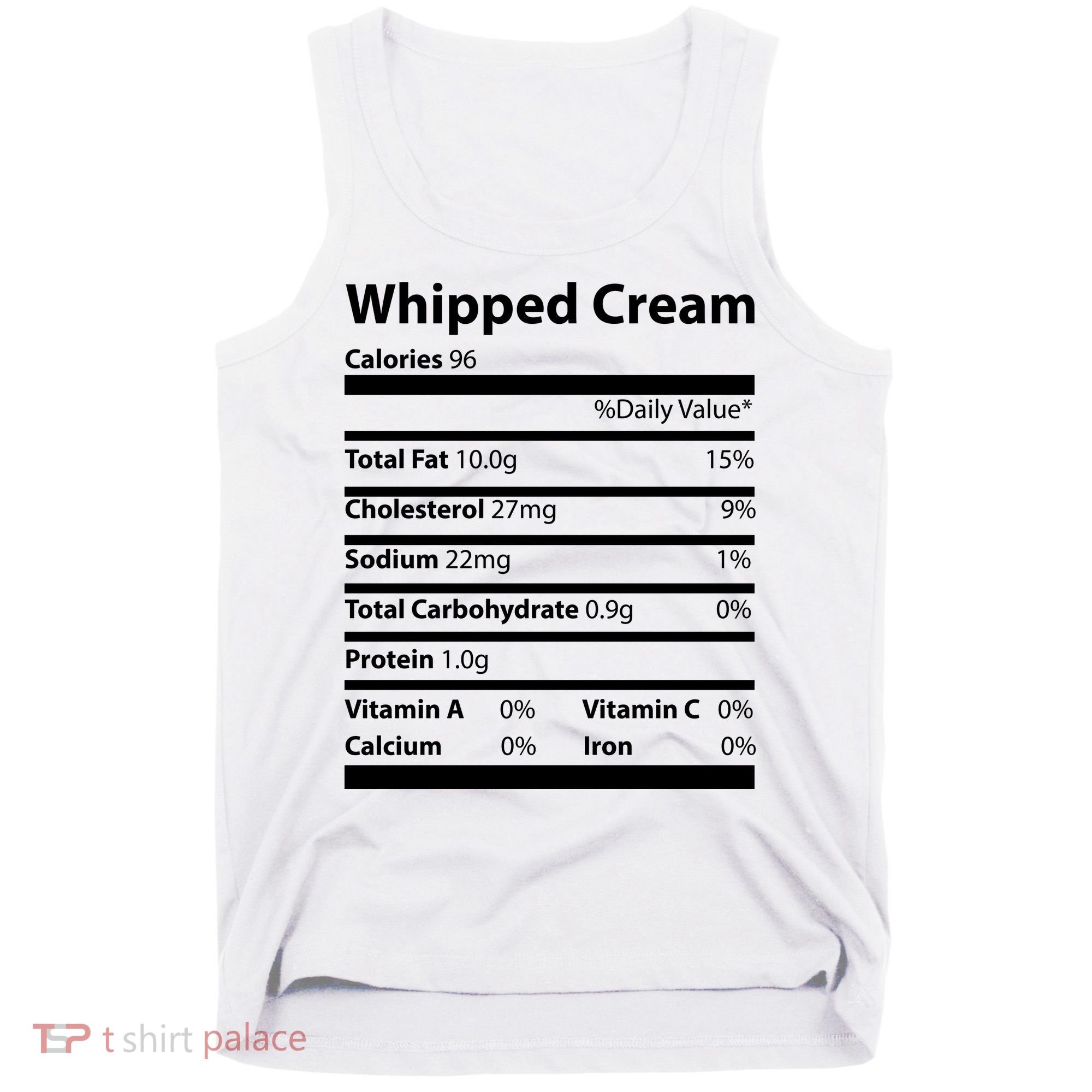 Whipped Cream Nutritional Facts Funny Thanksgiving Tank Top