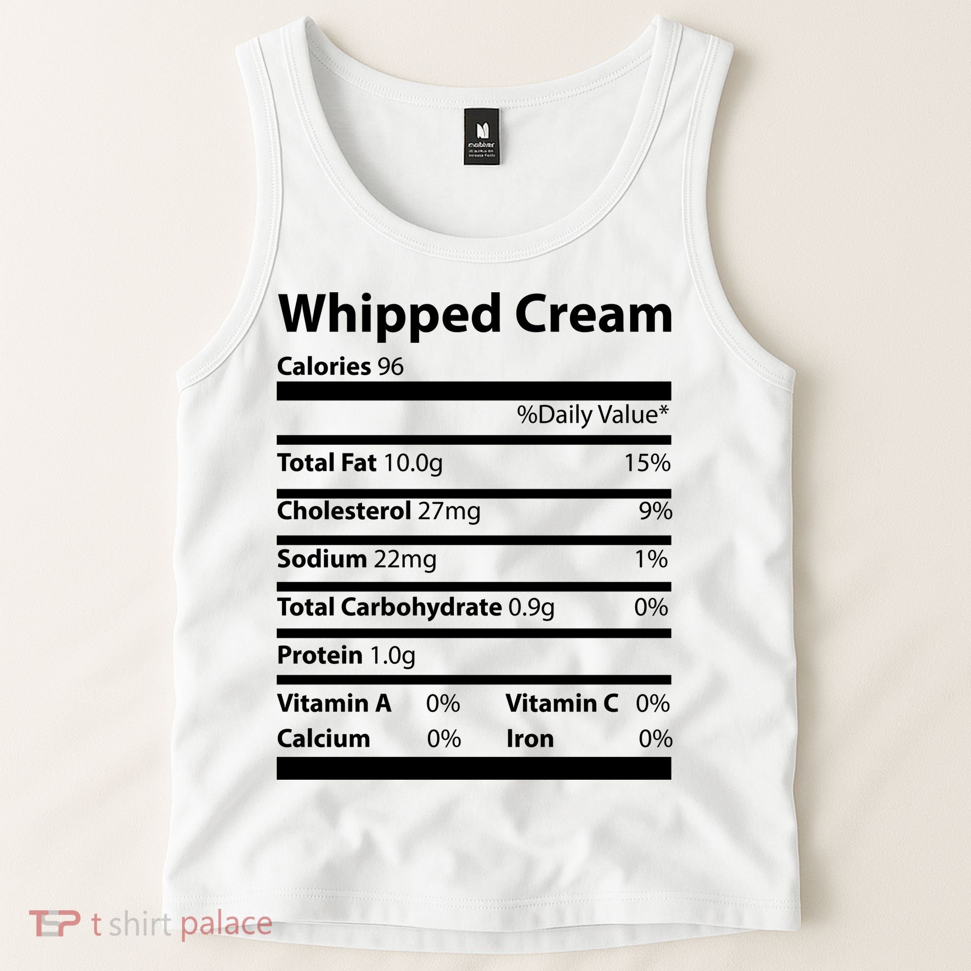 Whipped Cream Nutritional Facts Funny Thanksgiving Tank Top