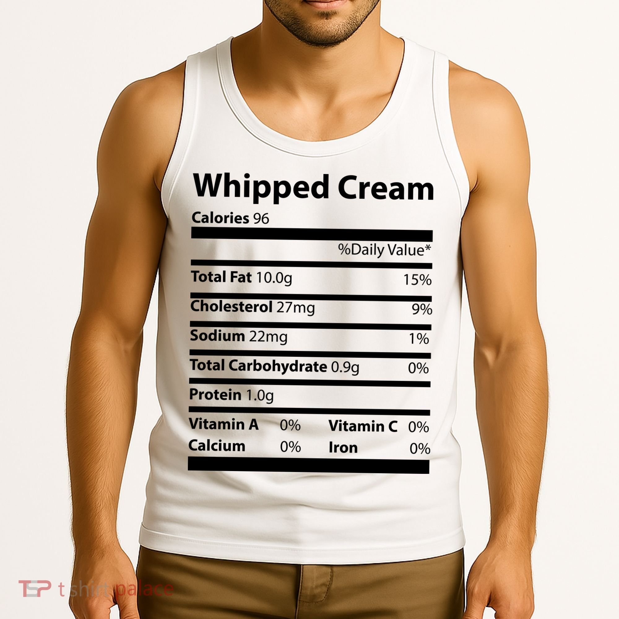 Whipped Cream Nutritional Facts Funny Thanksgiving Tank Top