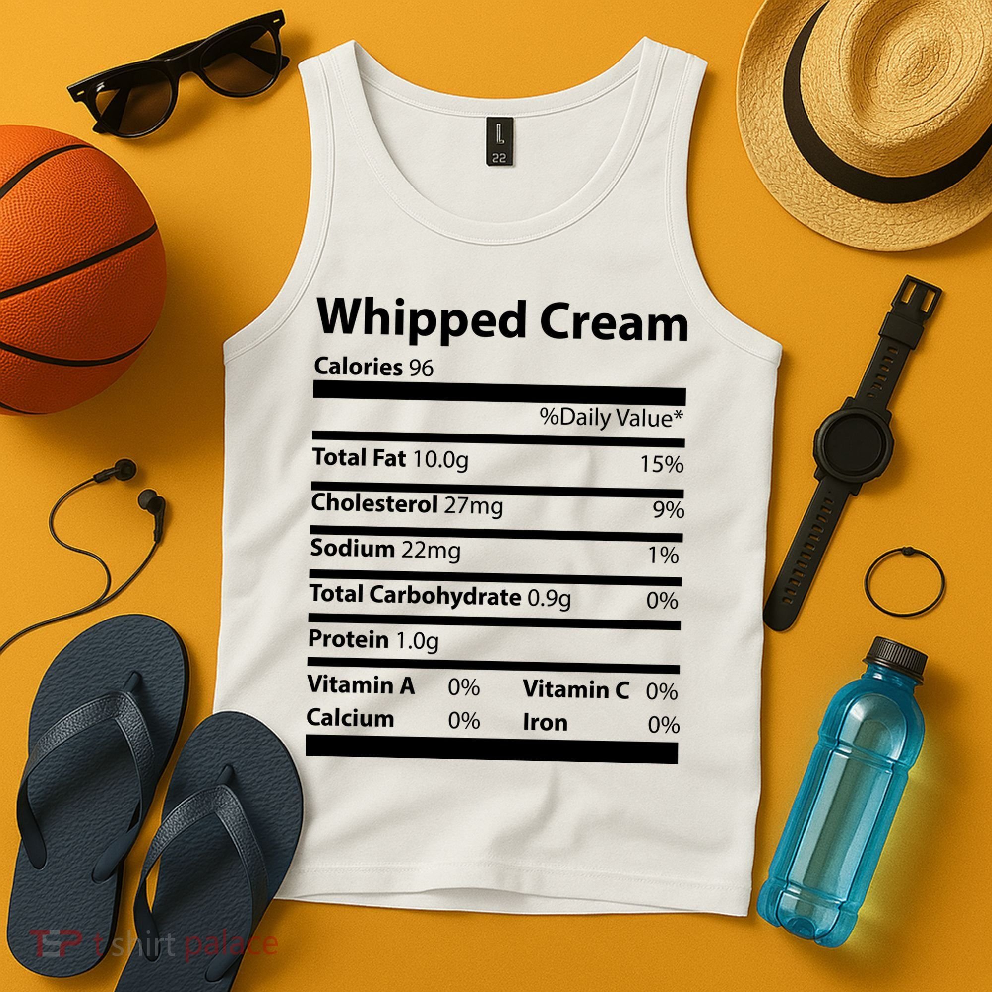 Whipped Cream Nutritional Facts Funny Thanksgiving Tank Top