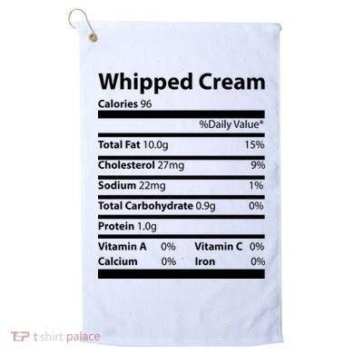 Whipped Cream Nutritional Facts Funny Thanksgiving Golf Towel