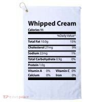 Whipped Cream Nutritional Facts Funny Thanksgiving Golf Towel thumb 0