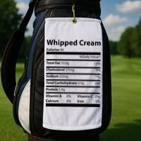 Whipped Cream Nutritional Facts Funny Thanksgiving Golf Towel thumb 2