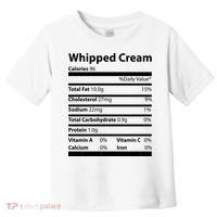 Whipped Cream Nutritional Facts Funny Thanksgiving Toddler T-Shirt thumb 0