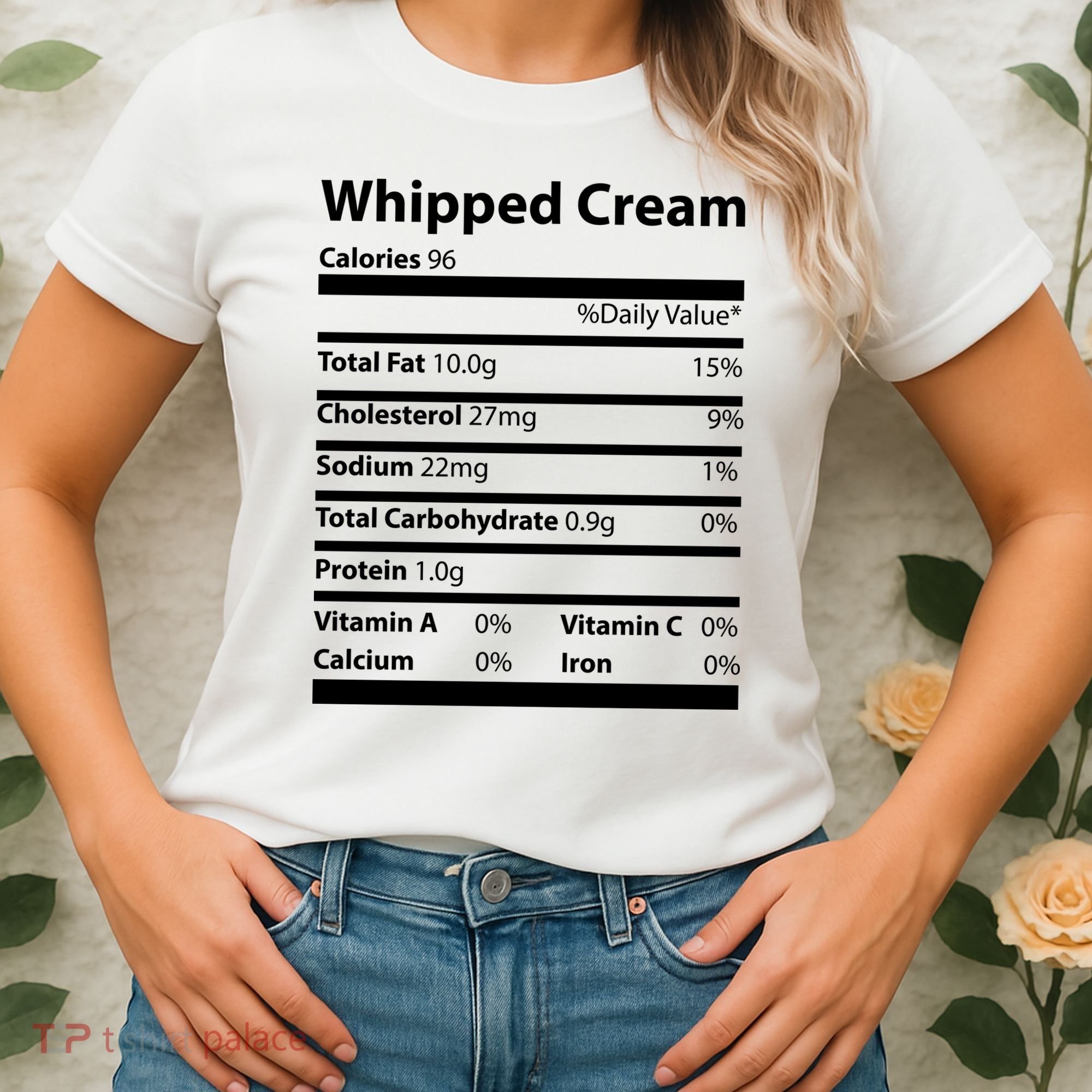 Whipped Cream Nutritional Facts Funny Thanksgiving Women's T-Shirt