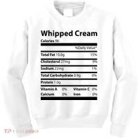 Whipped Cream Nutritional Facts Funny Thanksgiving Kids Sweatshirt thumb 0