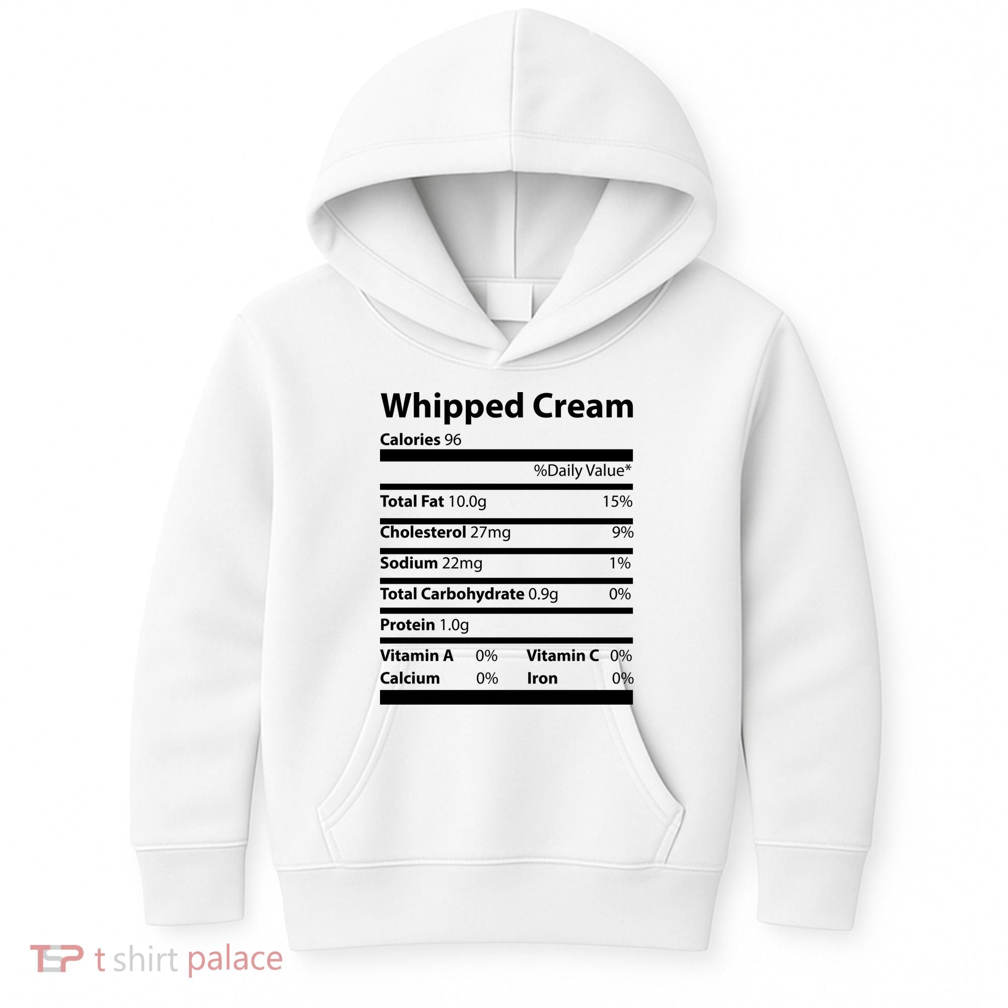 Whipped Cream Nutritional Facts Funny Thanksgiving Kids Hoodie