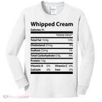 Whipped Cream Nutritional Facts Funny Thanksgiving Kids Long Sleeve Shirt thumb 0