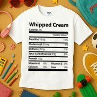 Whipped Cream Nutritional Facts Funny Thanksgiving Kids T-Shirt thumb 3