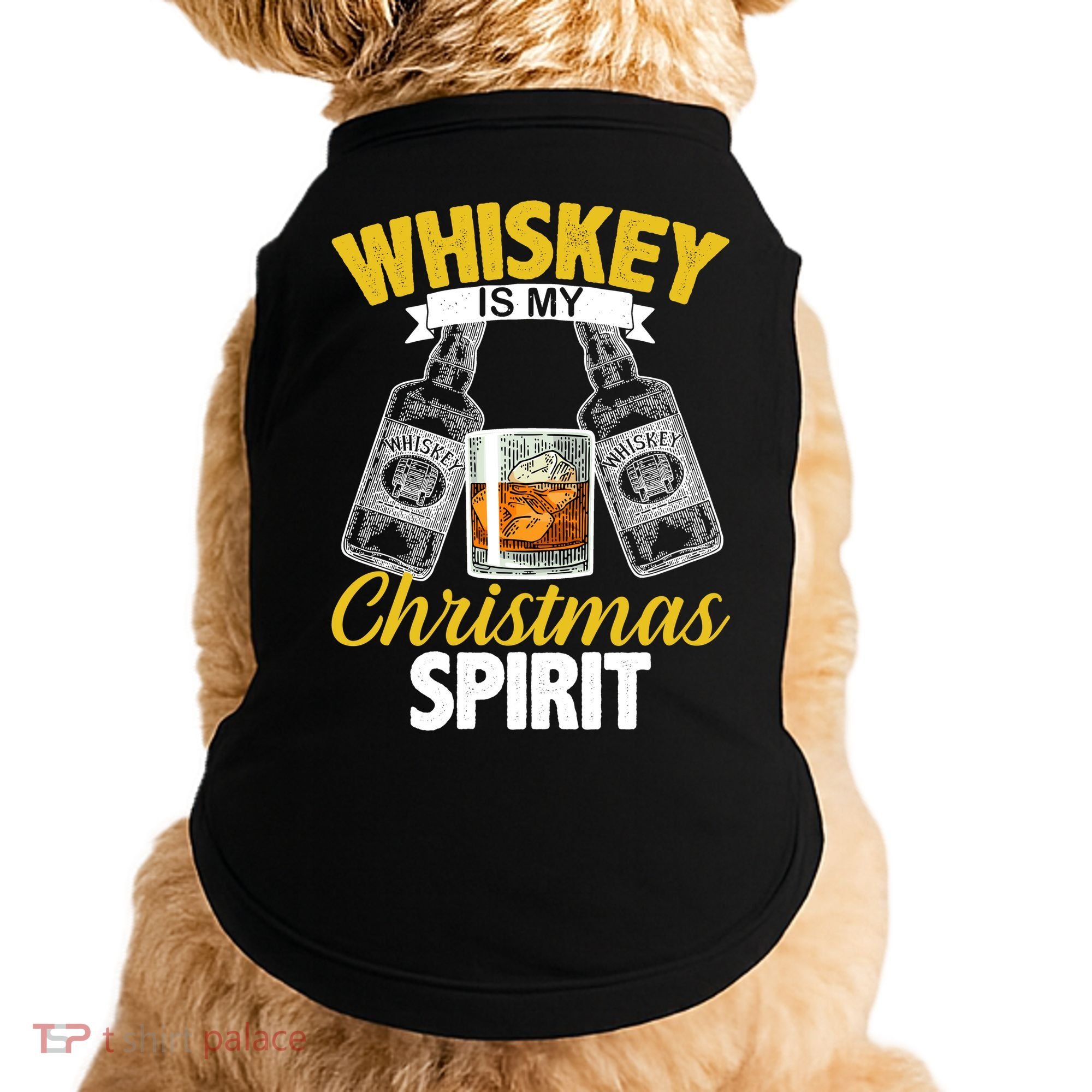 Whiskey Is My Christmas Spirit Doggie Tank
