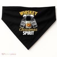 Whiskey Is My Christmas Spirit USA-Made Doggie Bandana thumb 0