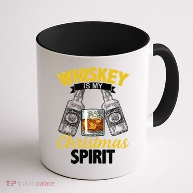 Whiskey Is My Christmas Spirit Coffee Mug back