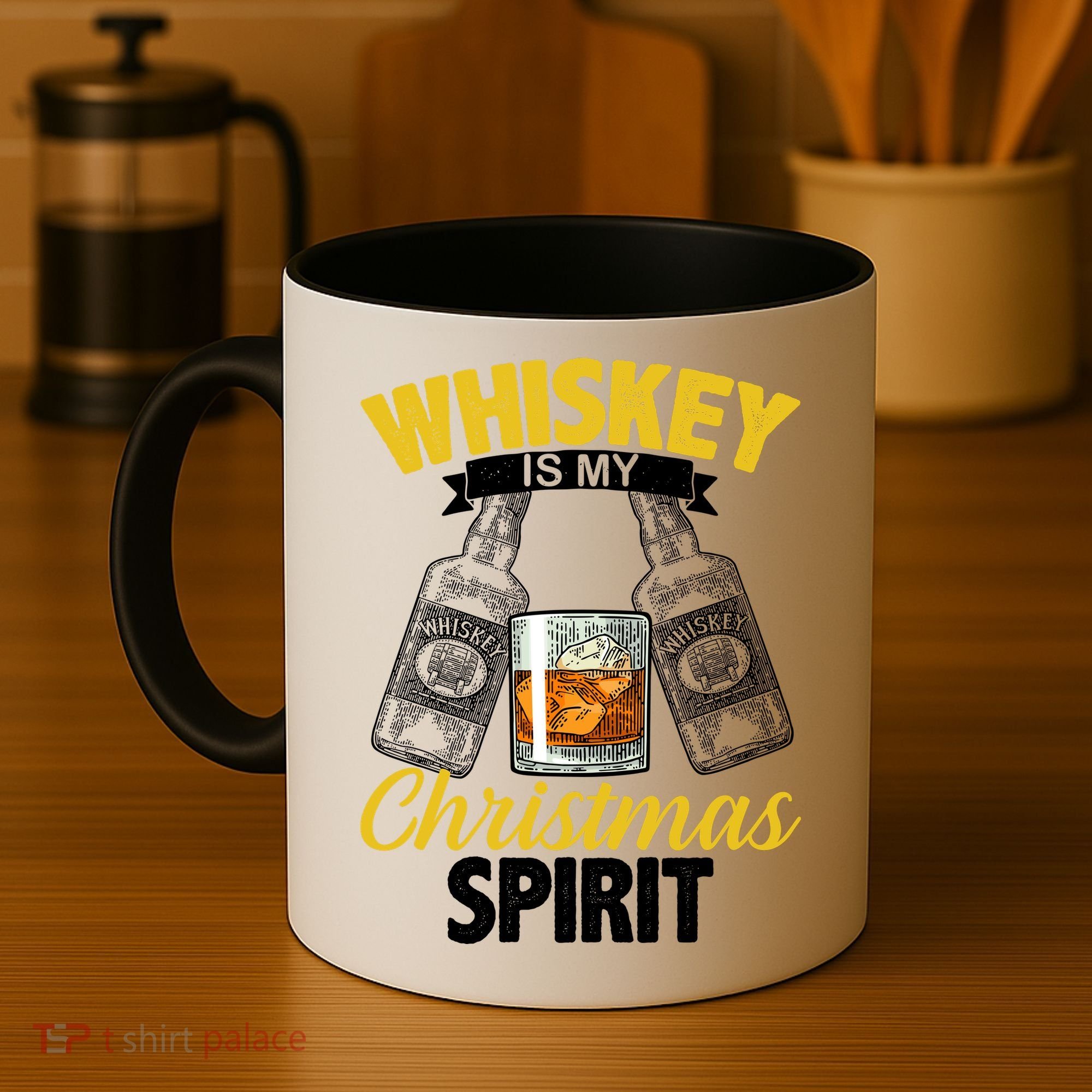 Whiskey Is My Christmas Spirit Coffee Mug