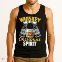 Whiskey Is My Christmas Spirit Tank Top thumb 3