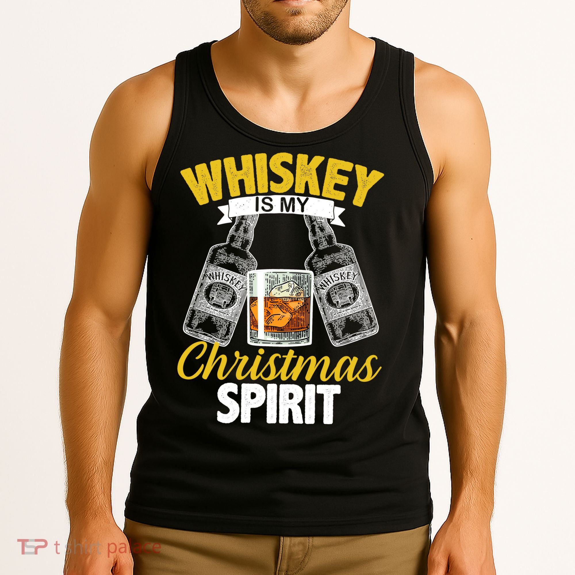 Whiskey Is My Christmas Spirit Tank Top
