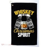 Whiskey Is My Christmas Spirit Golf Towel thumb 0