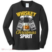 Whiskey Is My Christmas Spirit Kids Long Sleeve Shirt thumb 0