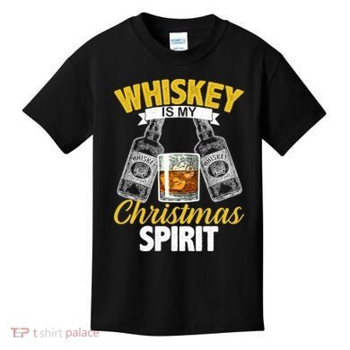 Whiskey Is My Christmas Spirit Kids T-Shirt