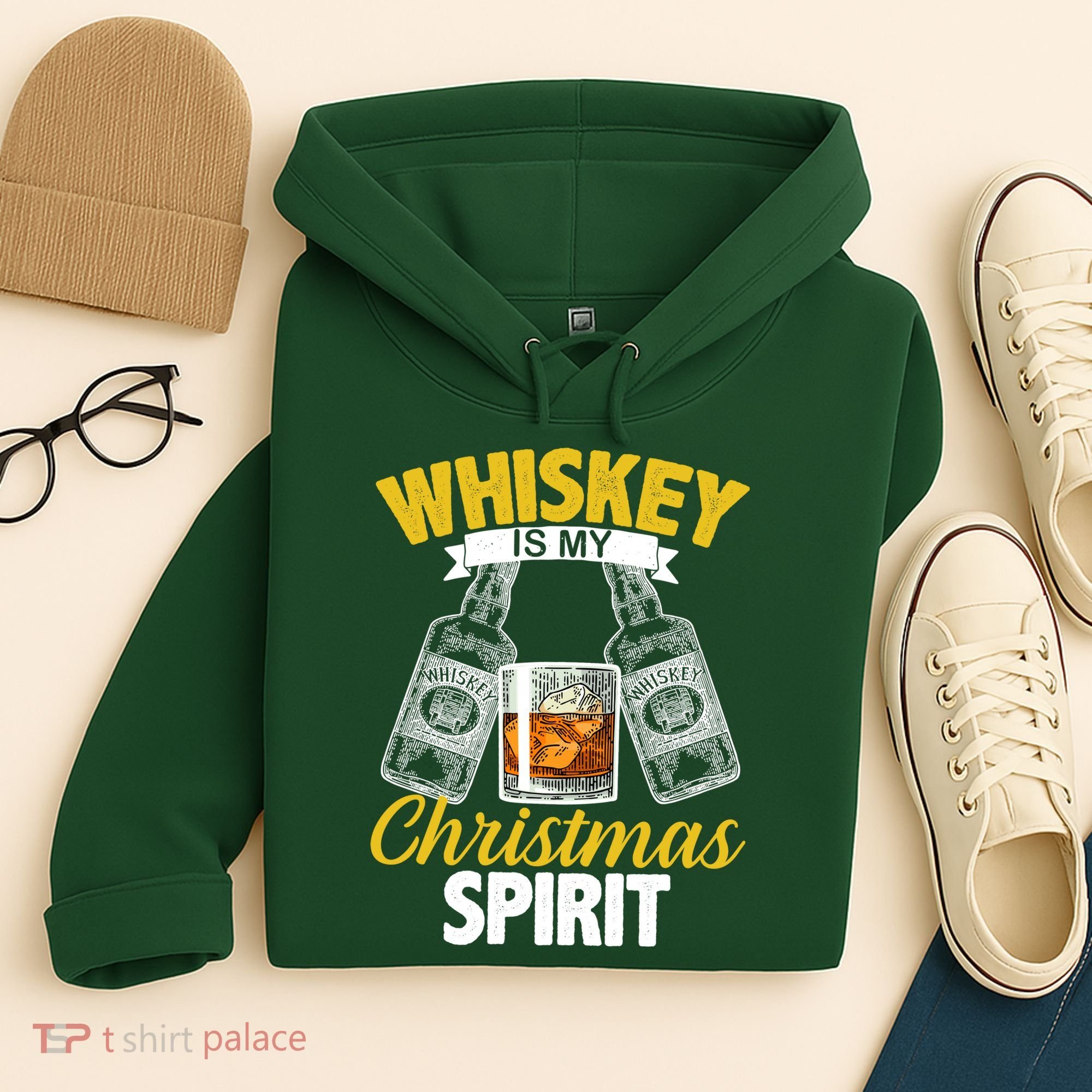 Whiskey Is My Christmas Spirit Hoodie