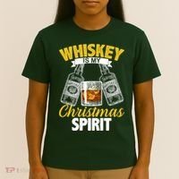 Whiskey Is My Christmas Spirit T-Shirt thumb 4