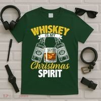 Whiskey Is My Christmas Spirit T-Shirt thumb 5