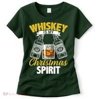Whiskey Is My Christmas Spirit Women's T-Shirt thumb 0