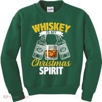Whiskey Is My Christmas Spirit Kids Sweatshirt thumb 0
