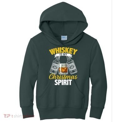 Whiskey Is My Christmas Spirit Kids Hoodie