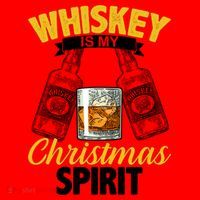 Whiskey Is My Christmas Spirit Santa Hat thumb 1