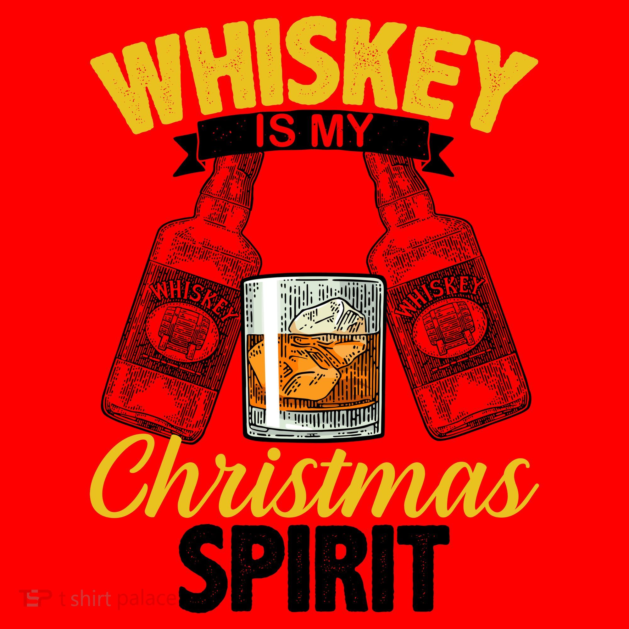 Whiskey Is My Christmas Spirit Santa Hat
