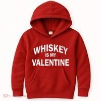 Whiskey Is My Valentine Kids Hoodie thumb 0