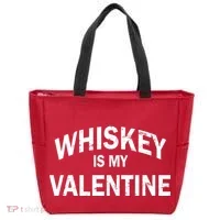 Whiskey Is My Valentine Tote Bag thumb 0