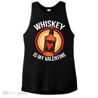 Whiskey is my Valentine Funny Valentine's Day Ladies PosiCharge Tri-Blend Wicking Tank thumb 0
