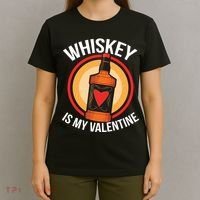 Whiskey is my Valentine Funny Valentine's Day T-Shirt thumb 4
