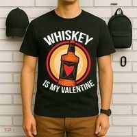 Whiskey is my Valentine Funny Valentine's Day T-Shirt thumb 6