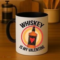 Whiskey is my Valentine Funny Valentine's Day Coffee Mug thumb 4