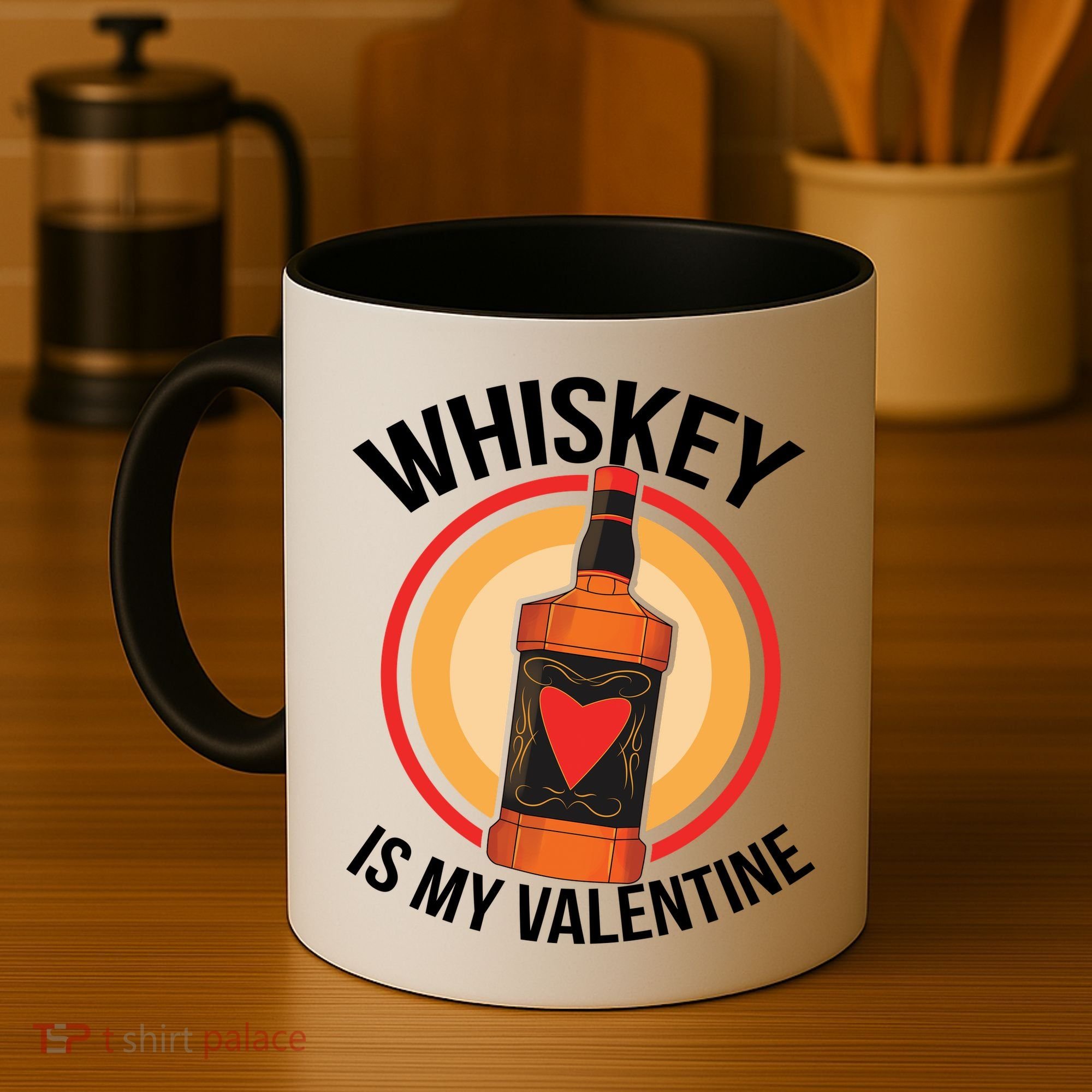 Whiskey is my Valentine Funny Valentine's Day Coffee Mug