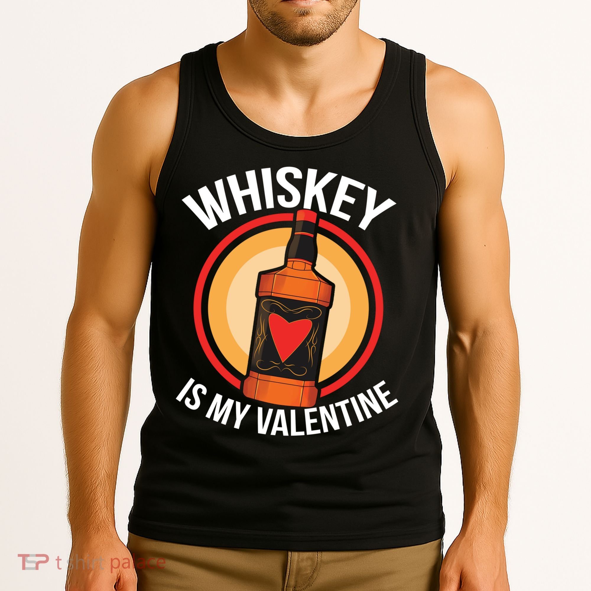 Whiskey is my Valentine Funny Valentine's Day Tank Top