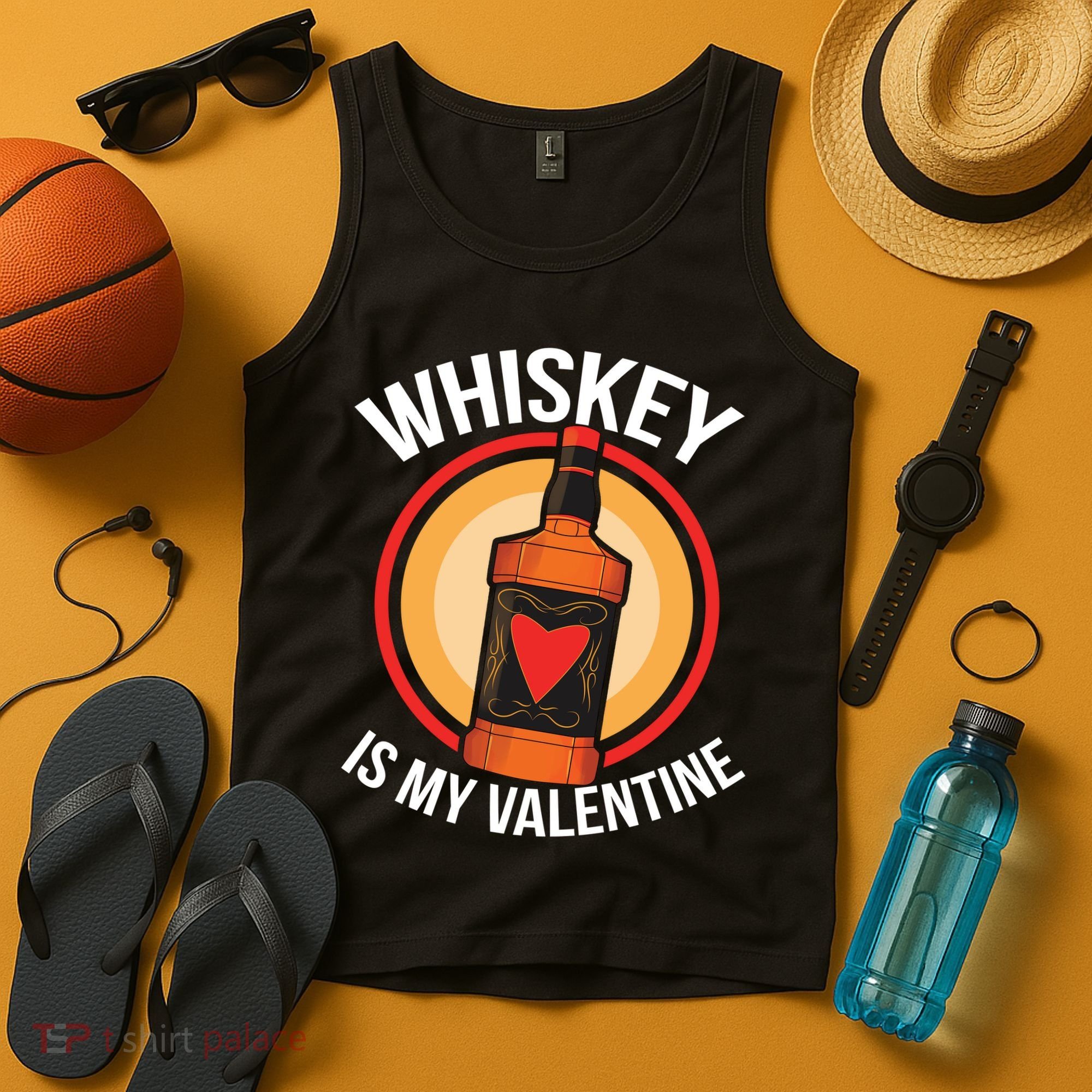 Whiskey is my Valentine Funny Valentine's Day Tank Top