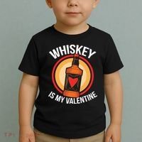 Whiskey is my Valentine Funny Valentine's Day Toddler T-Shirt thumb 2