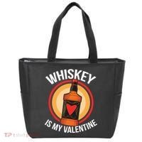 Whiskey is my Valentine Funny Valentine's Day Tote Bag thumb 0