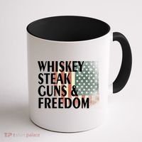 Whiskey Steak Guns And Freedom Coffee Mug thumb 1