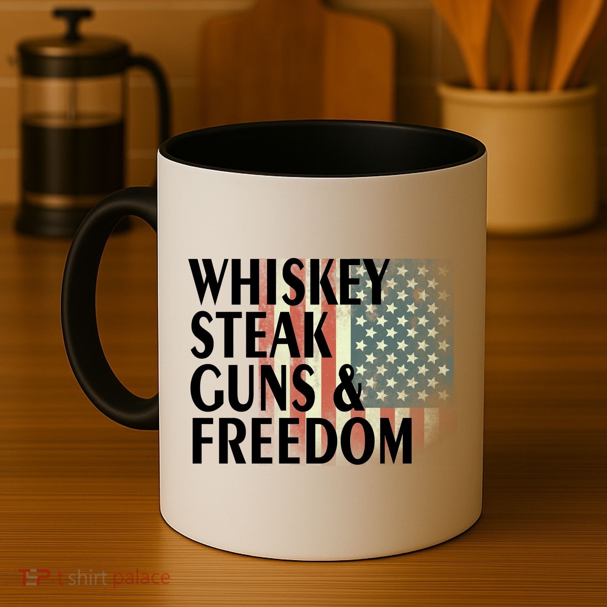 Whiskey Steak Guns And Freedom Coffee Mug