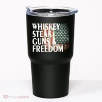 Whiskey Steak Guns And Freedom Tumbler thumb 0