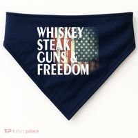 Whiskey Steak Guns And Freedom USA-Made Doggie Bandana thumb 0