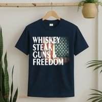 Whiskey Steak Guns And Freedom T-Shirt thumb 2