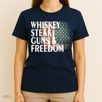 Whiskey Steak Guns And Freedom T-Shirt thumb 4