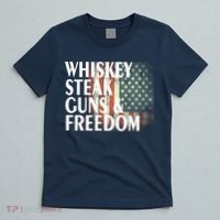 Whiskey Steak Guns And Freedom T-Shirt thumb 5