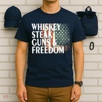 Whiskey Steak Guns And Freedom T-Shirt thumb 6