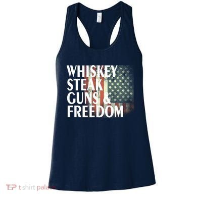 Whiskey Steak Guns And Freedom Women's Tank Top